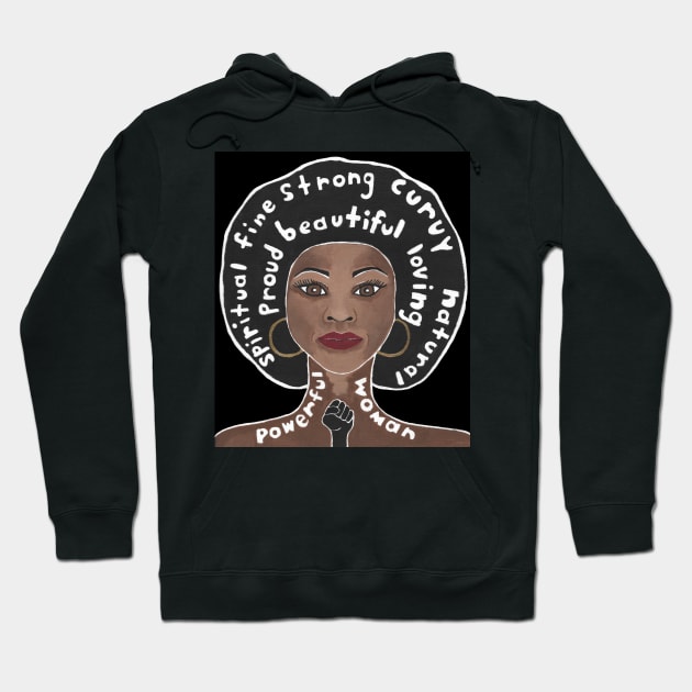 BLACK Women Empowerment Empowered Women Quotes Hoodie by SartorisArt1